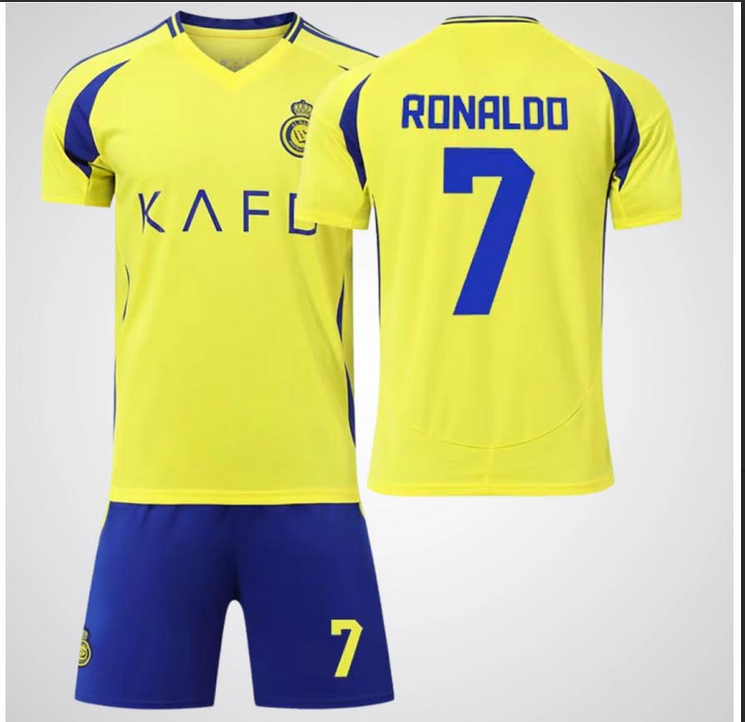 Youth #7 Ronaldo yellow soccer 2025  Jersey->los angeles rams->NFL Jersey